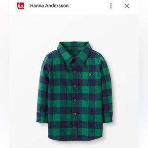 Hanna Andersson Festive Flannel Shirt Toddler 24 months